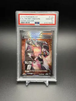 2016 Pokemon XY Fates Collide Team Rocket's Handiwork Full Art #124 GEM PSA 10 - Image 1
