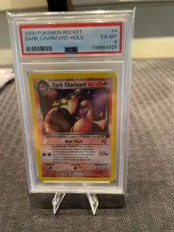 Pokemon Team Rocket Dark Charizard 4/82 Holo PSA 6 2000 - Image 1