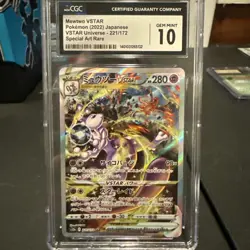 CGC 10 Gem Mint Mewtwo V Star Pokemon 2022 Japanese Vstar Universe 221/172 - Image 1