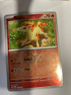 Ponyta 077/165 Scarlet & Violet 151 Pokemon Reverse Holo Foil Rare - Image 1