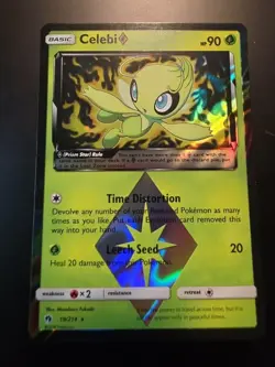 Pokemon Celebi 19/214 Lost Thunder Holo NM - Image 1