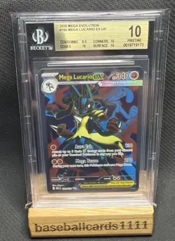 2025 POKEMON MEGA EVOLUTION ULTRA RARE FULL ART #160 MEGA LUCARIO EX BGS 10 P2 - Image 1