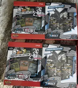 2 Black Bolt White Flare Poster + Binder Collection Sam's Club Bundles - Image 1