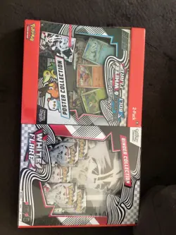 Pokemon Black Bolt & White Flare Binder + Poster Collection Sams Club Bundle - Image 1