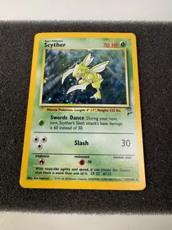 Pokemon TCG Scyther Base Set 2 Holo Rare 17/130 Excellent Condition - Image 1