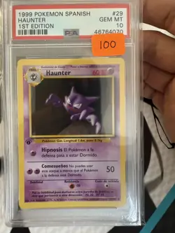 1999 POKEMON SPANISH 1ST EDITION #29 HAUNTER PSA 10 - Image 1
