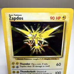 Zapdos 16/102 Base Set Holographic Rare Pokemon MP - Image 4
