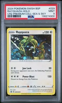 Rayquaza #SWSH029 - Pokemon Black Star Promo - PSA 9 - Image 1