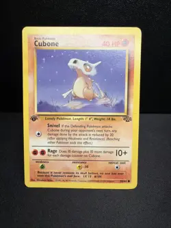 Pokemon Cubone 50/64, 1st Edition, Jungle Regular MP - Image 1