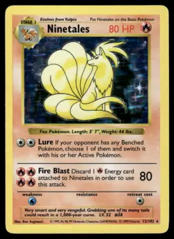 Ninetales 12/102 Base Set Shadowless Holo Holo Rare NM EBAY LIVE FRIDAY - Image 1