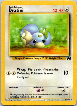 Pokemon TCG: Dratini 53/82 Team Rocket Unlimited WOTC - Image 1