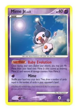 1x Mime Jr. - 90/130 - Common Lightly Played Pokemon Diamond & Pearl Base Set - Image 1