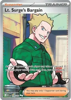 1x Lt. Surge's Bargain - 170/132 - Ultra Rare NM-Mint Pokemon ME01 - Mega Evolut - Image 1