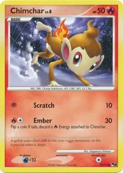 1x Chimchar - 12/17 - Common Lightly Played Pokemon POP Series - Image 1