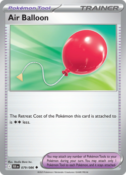 1x Air Balloon - 079/086 - Uncommon - Reverse Holo NM-Mint Pokemon SV10.5a - Bla - Image 1