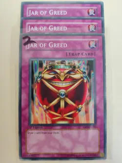 3x Jar of Greed YSD-EN036 Common 1st Ed/Unlimited LP/MP - Image 1