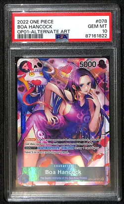 One Piece Boa Hancock Alternate Art OP01-078 PSA 10 - Image 1