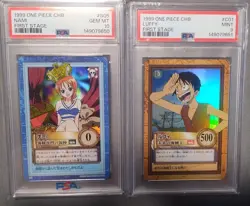 1999 One Piece HB psa 9 Luffy and psa 10 Nami, sequential - Image 1