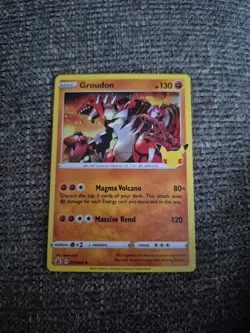 Pokemon TCG Groudon Celebrations 017/025 Holo Rare Card - Image 1