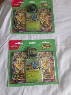 Lot 2 Pokemon Ascended Heroes 2 pack blister Promo Card & Coin (Factory Sealed) - Image 1