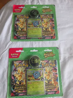 Lot 2 Pokemon Ascended Heroes 2 pack blister Promo Card & Coin (Factory Sealed) - Image 2