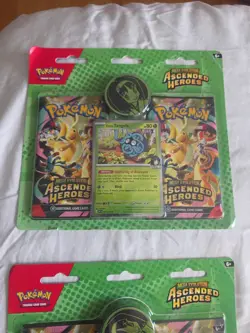 Lot 2 Pokemon Ascended Heroes 2 pack blister Promo Card & Coin (Factory Sealed) - Image 4