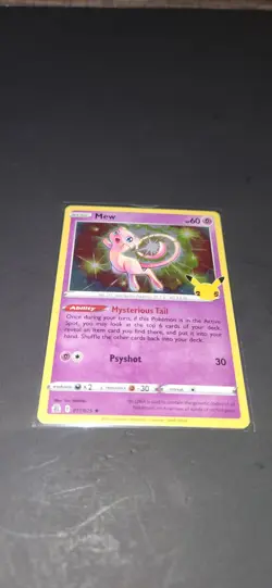 Pokemon Mew TCG Card Celebrations 011/025 Holo Rare 2021 25th Anniversary - Image 2