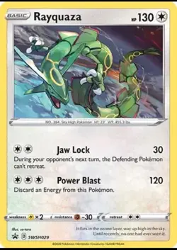 Rayquaza SWSH029 SWSH: Sword & Shield Promo Cards Holo DOUBLE SWIRL *See Photo* - Image 1