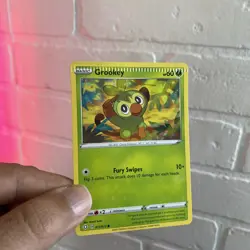 Pokemon Crimp Error Card : Grookey Shining Fates 011 Common - Image 1