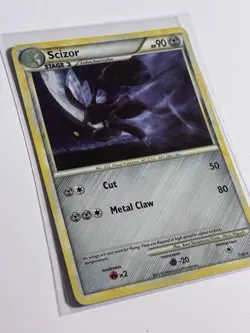 Pokemon Scizor Undaunted Holo Rare 7/90 90 HP Card 2010 English - Image 2