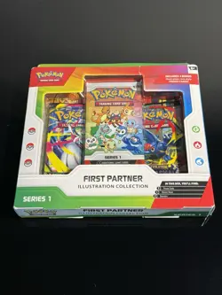 Pokemon First Partner Illustration Collection Series 1 Box Promo Cards Stickers - Image 1