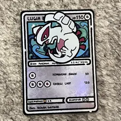 Lugia Berkilau Holo Fan Art Card Selada Gambar Non TCG - Image 1