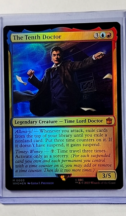 2023 MTG Magic the Gathering Dr WHO Doctor Who Foil #3 The Tenth Doctor 10th - Image 1