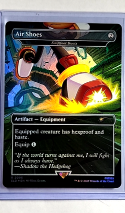 2025 MTG Magic The Gathering Secret Lair Sonic Borderless Foil #2096 Air Shoes - Image 1