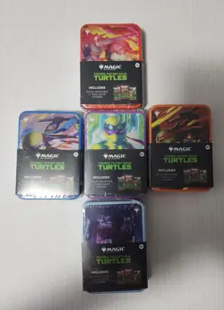 Magic the Gathering Teenage Mutant Ninja Turtles Complete Set Of Tins & Booster - Image 3