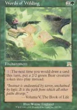 1x Words of Wilding Moderate Play, English Onslaught MTG Magic - Image 1