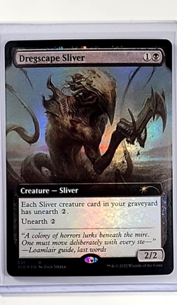 2022 MTG Magic the Gathering Secret Lair Drop Foil Extended Art Dregscape Sliver - Image 1