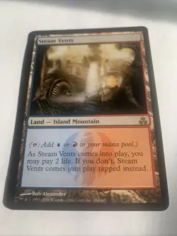 Magic: The Gathering Steam Vents Rare Guildpact 164/165 Land Blue Red 2006 - Image 3