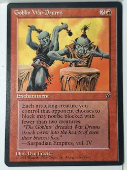 Goblin War Drums (Frazier)- Fallen Empires - Magic the Gathering MTG Nice! - Image 1