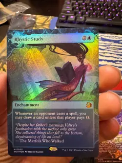 MTG Rhystic Study Wilds of Eldraine: Enchanting Tales Foil Magic the Gathering - Image 1