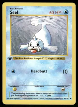 Seel 41/102 1st Edition Base Set Shadowless Uncommon NM EBAY LIVE FRIDAY - Image 1