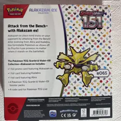 TCG Scarlet & Violet Pokemon 151 Alakazam ex Collection Box Sealed NEW - Image 2