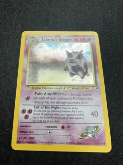 Pokemon TCG Sabrina’s Gengar Gym Heroes 14/132 Holo Rare (Swirl) + (Holo Bleed) - Image 3