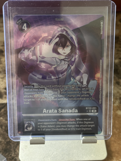 Arata Sanada BT22-091 Alternate Art Super Rare Cyber Eden Digimon Card - Image 1