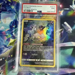 POKEMON 2023 SWSH Crown Zenith Full Art MEW #GG10 PSA 9 Mint - Image 1