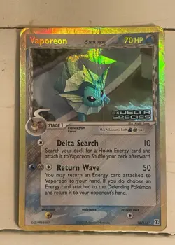 The Pokemon Company Vaporeon EX Delta Species 18/113 Holo Rare 70 HP Stage 1 - Image 1