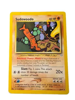 Sudowoodo 26/64 Neo Revelation 2000 Vintage Pokemon Card MP - Image 1