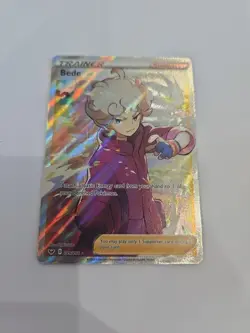 Bede Full Art Trainer 199/202 Pokemon Sword & Shield Holo Pokemon TCG NM - Image 1