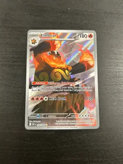 2025 Scarlet & Violet White Flare Emboar Holo Secret Rare #98/86 - Image 1