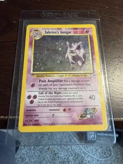 2000 Pokemon Gym Hero’s 14/132 Rare HOLO Sabrina’s Gengar - Image 1